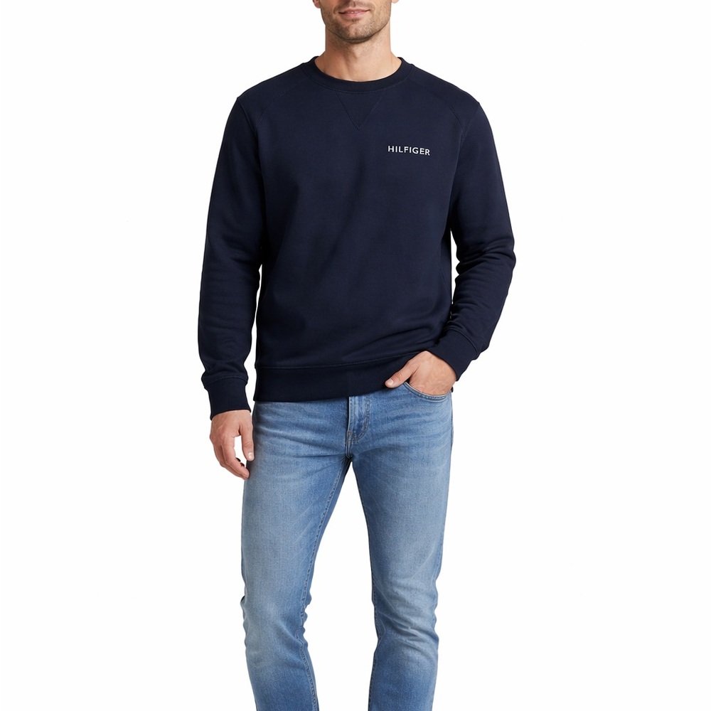 Tommy Hilfiger Size Large Blue Crewneck Sweatshirt